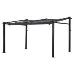 Pergola murale 3 � 4m fr�jus grise - structure aluminium