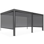 Pergola bioclimatique adosse 3x6m et 4 stores 266 x 234m - oviala