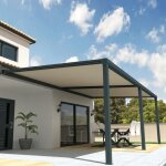 Pergola toile sunlight gris anthracite - �cru 500x400m + led