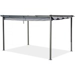 Pergola en m�tal avec toit r�tractable - 3 x 4 m - gris anthracite
