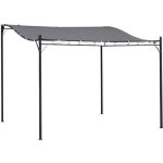 Outsunny - pergola tonnelle de jardin - métal - 297x297x250cm - gris Outsunny - pergola tonnelle de jardin - métal - 297x297x250cm - gris