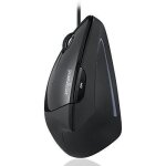 Souris ergonomique filaire pour gaucher - perixx - perimice - 513l - 6 boutons - pr�vention du syndrome ...