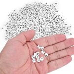 Perles acryliques - omabeta - 1000pcs - blanches - alphabet anglais noir - rondes Perles acryliques - omabeta - 1000pcs - blanches - alphabet anglais noir - rondes