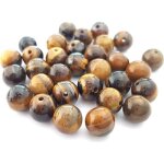 Perles pierre semi pr�cieuse naturelle oeil de tigre marron8 mm lot de 10 perles 8 mm lot de 10 perles ...