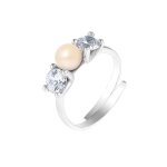 Bague - perlinea - vritable perle de culture deau douce 5 - 6 mm - argent 925 - taille rglable - femme ...