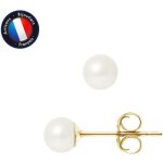 Boucles doreilles - perlinea - v�ritables perles de culture 5 - 6 mm - or jaune 9 cts - femme - aaa + ...