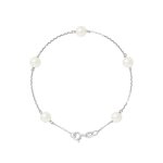 Bracelet - perlinea - 5 perles de culture deau douce 6 - 7 mm - argent 925 - longueur 18 cm - femme