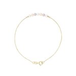 Bracelet - perlinea - 7 perles de culture deau douce multicolores - or jaune - 18 cm - femme