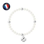 Perlinea - bracelet my chance - v�ritable perle de culture deau douce ronde 5 - 6 mm blanc naturel - ...