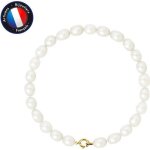 Bracelet - perlinea - vritable perle de culture 5 - 6 mm - or jaune 9 cts - qualit aaa + - femme