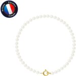 Bracelet - perlinea - perles de culture deau douce 3 - 4 mm - or jaune - longueur 18 cm - qualit aaa ...