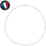 Collier - perlinea - perle de culture deau douce aaa + - 4 - 5 mm - or jaune - 42 cm