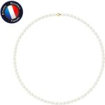 Collier - perlinea - perle de culture deau douce - 5 - 6 mm - or jaune - 42 cm