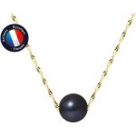 Collier - perlinea - perle de culture deau douce aaa + - 8 - 9 mm - noire - or jaune 9 cts Collier - perlinea - perle de culture deau douce aaa + - 8 - 9 mm - noire - or jaune 9 cts