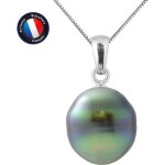 Collier - perlinea - perle de tahiti a + - argent 925 - 11 - 12 mm - longueur 42 cm