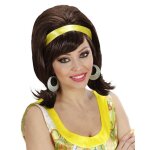 Perruque annes 60 brune femme annes 60 / hippie