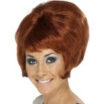 Perruque ann�es 60 femme choucroute courte - smiffys - roux - marron