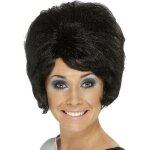 Perruque ann�es 60 femme noire - smiffys - carr� plongeant court