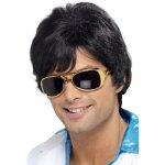 Perruque annes 70 noire - smiffys - taille unique - homme enfant intrieur