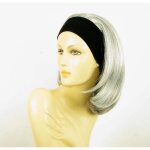 Perruque femme bandeau mi - longue lisse grise - mady 51 - fibre synth�tique - accessoire de mode