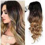Perruque femme cheveux boucls bruns pour femmes longue vague naturelle perruque synthtique rsistante ...