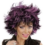 Perruque - widmann - steamy 04414 - noir et rose - effet d�lur� - coupe courte d�coiff�e