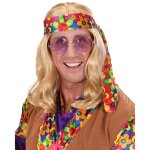 Perruque hippie blonde homme annes 60 - widmann - accessoire de dguisement - adulte