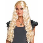Perruque longue blonde avec petites tresses femme