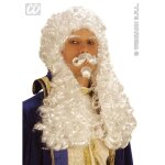 Perruque marquis homme - widmann - accessoire d�guisement blanc - adulte int�rieur