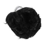 Perruque partie moyenne homme omabeta - noir - couches synthtiques - douce et confortable