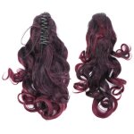 Perruque queue de cheval boucl�e omabeta - longueur 50cm - noir