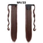 Perruque queue de cheval longue droite - vitata - extensions de cheveux synthtiques - 22 pouces - m4 ...