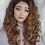 Perruque synthtique - omabeta - femme - cheveux longs boucls - couleur marron - confortable et lgant ...