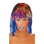 Perruque - widmann - disco lame multicolore - bleu - mixte - adulte - intrieur