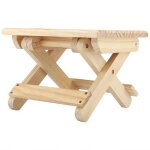 Petit banc carr en bois massif pliable banc de styles ruraux design ergonomique finition soigne meuble ...