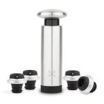 Pompe sous vide pour vin manuelle - les petits champs wom440 - sans bpa - corps en acier inoxydable Pompe sous vide pour vin manuelle - les petits champs wom440 - sans bpa - corps en acier inoxydable