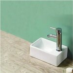 Petit lave main gain de place droite - céramique - 30x20 cm - essento Petit lave main gain de place droite - céramique - 30x20 cm - essento