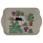 Petit plateau de service individuel bug art chaton plantes - kiub