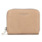 Petit portefeuille femme tout - en - un classique - similicuir grain� - souple l�ger - taupe