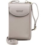 Petit sac  bandoulire pour femme portefeuille mobile avec fente pour carte de crdit yolistar (gris) ...
