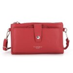 Petit sac pochette bandouli�re femme pour t�l�phone portable - rouge