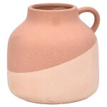 Petit vase en cramique beige et marron vase dcoratif en terre cuite avec anse pot dornementation ethnique ...