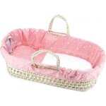 Petitcollin - couffin avec garnissage corail toil 50 cm