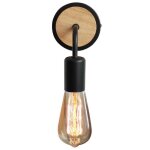 Petite applique murale r�tro en m�tal style industrielle lampe murale en bois