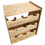 Petite cave a vin 9 bouteilles - solution range bouteilles en pin maritime [ etagere vin casier  bouteilles ...