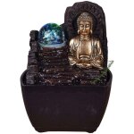 Petite fontaine dint�rieure en r�sine avec led bouddha theravada