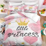 Petite princesse coeurs roses parure de lit 3 pieces 1 housse de couette 140 * 200cm et 2 taies doreillers ... Petite princesse coeurs roses parure de lit 3 pieces 1 housse de couette 140 * 200cm et 2 taies doreillers ...