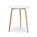 Petite table ronde jeny blanche style scandinave 60 cm