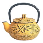 Petite th�i�re avec infuseur 300ml fonte jaune th� japonais oriental d�coration ethnique el�gante 13 ...