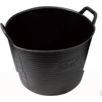 Récipient - pfiff - 40 l - caoutchouc souple - noir - léger avec poignées Récipient - pfiff - 40 l - caoutchouc souple - noir - léger avec poignées